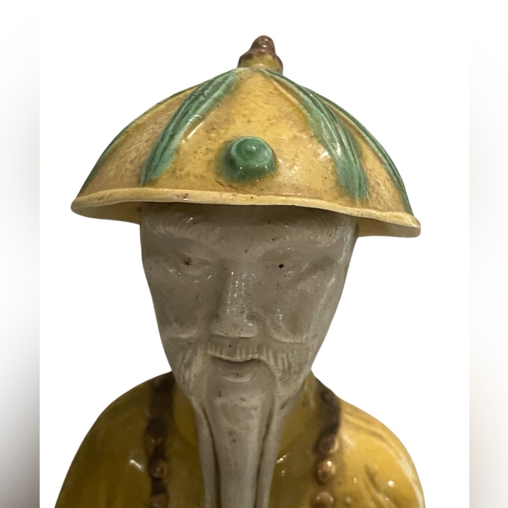 1900s Late Qing/Republic Chinese Mandarin Elderly Man Porcelain Figure - Picture 3 of 15